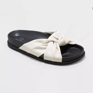 Women’s Kaylin Knotted Slide Sandals, Bone